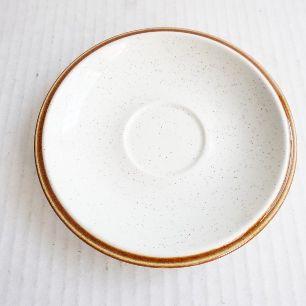 VTG‎ Mikasa Natural Beauty Saucer Speckled Tan Brown Rim Japan - Many Available